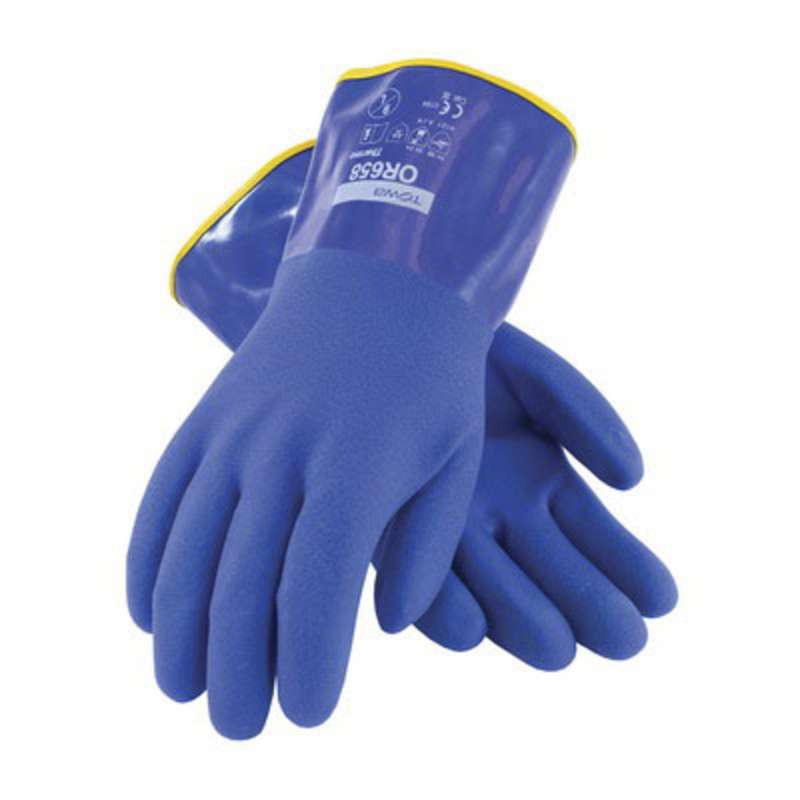 XtraTuff™ Cold Resistant PVC Glove with Detachable Acrylic Liner and Sandy Coating, Insulated & Waterproof, LG/X-Large, Blue, 6 Dozen per Case